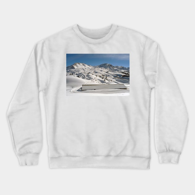 La Plagne Paradiski French Alps France Crewneck Sweatshirt by AndyEvansPhotos